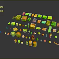 Colorful Various Fresh Food Including Fruits Vegetables Boxes And Cans