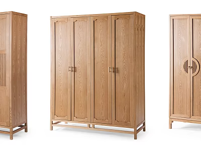 Wooden Wardrobes With Modern Design And Various Door Styles For Home Decoration 3d model