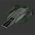 Futuristic Advanced Cosmic Spaceship Design With Metallic Structure And Aerodynamic Shape