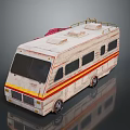 Modern bus minibus minivan driverless bus 3d model
