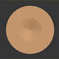 Copper Colored Threaded Screw With Pointed Tip And Reflective Surface On Grey Background