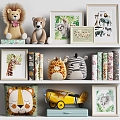 Children's Decorative Ornaments Combination Children's Bookcase Decorative Ornaments 3d model