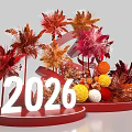 2026 Red Orange Pink Flower Decorations With Woman Standing Photo Spot