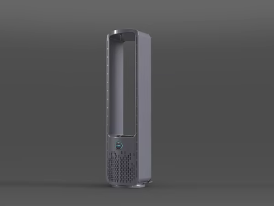 Modern Tower Air Cooler Fan With Grille Design And Control Panel 3d model