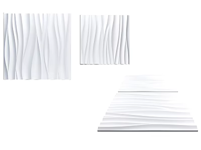 White Wavy Inflatable Decorative Panels In Various Sizes For Event 3d model