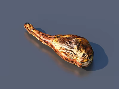 Perfectly Cooked Golden Brown Roasted Chicken Leg With Juicy Meat And Crispy Skin 3d model