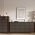 Modern Black Entrance Cabinet Sideboard Cabinet Balcony Cabinet Storage Cabinet Entrance Cabinet 3d model