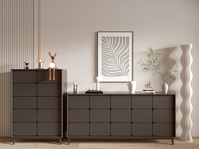 Modern Black Entrance Cabinet Sideboard Cabinet Balcony Cabinet Storage Cabinet Entrance Cabinet 3d model