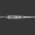 Decorative Green And Gold Weapon With Sniper Scope Arrow And Mechanical Design
