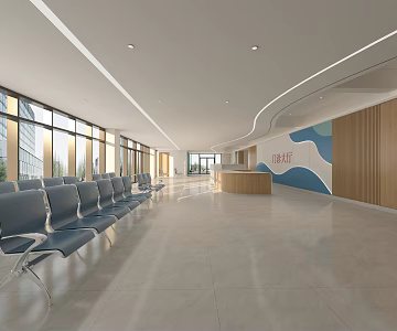 Hospital outpatient hall 3d model