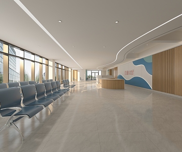 Hospital outpatient hall 3d model