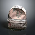 Everyday Use Decorative Fabric Backpack With Leaf Pattern And Stylish Design