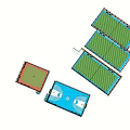 Indoor Basketball Gym With Multiple Fenced Courts And Wooden Playing Surfaces
