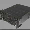 Old-fashioned Electronic Device With Industrial Design Metal Casing Multiple Knobs And Ports