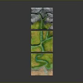 Detailed 3D Geological Cross Section Model With Colorful Strata Fault Lines And Water Channels