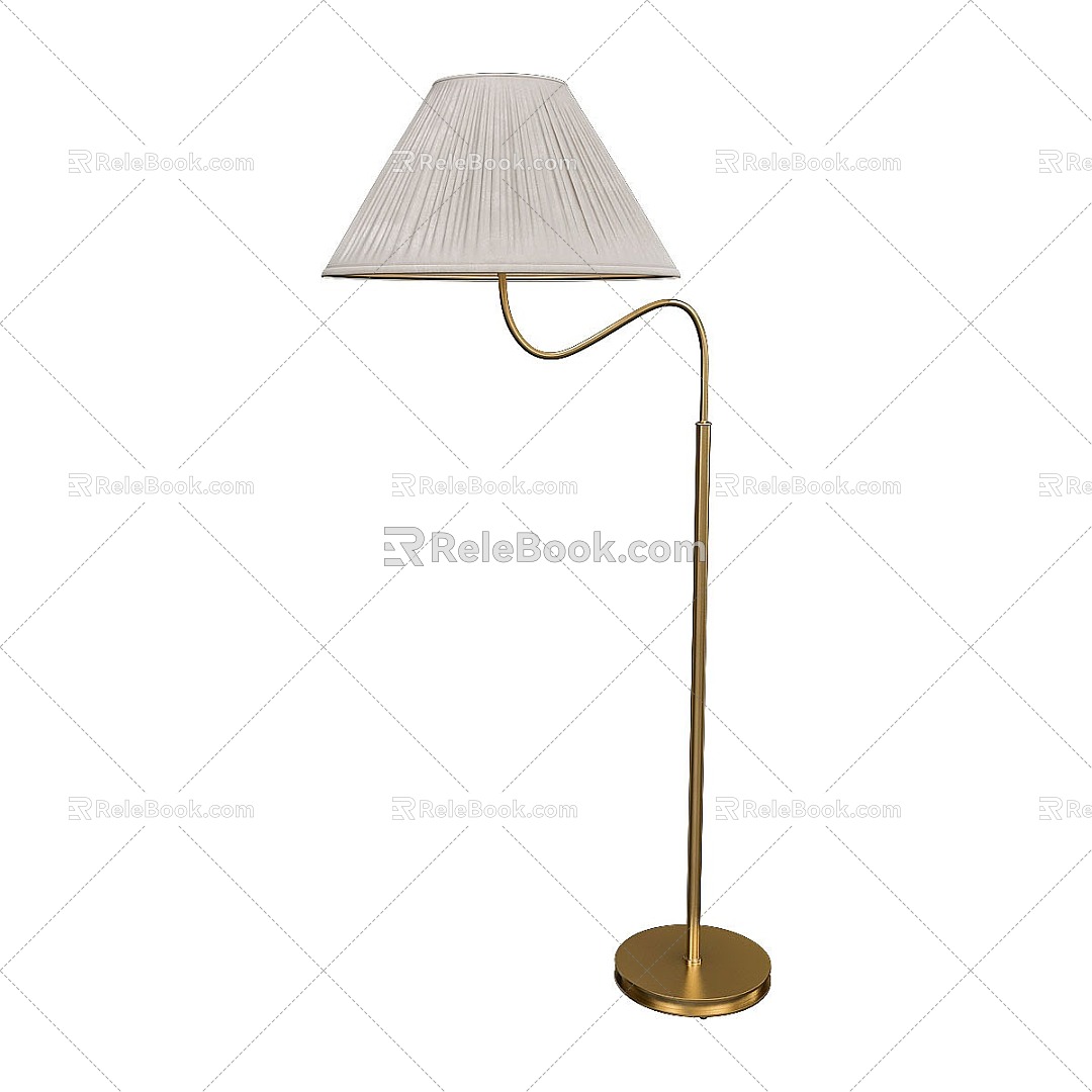 Middle ancient floor lamp 3d model