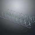 Weapon High Strength Barbed Metal Coiled Wire For Defensive Security Applications 3d model
