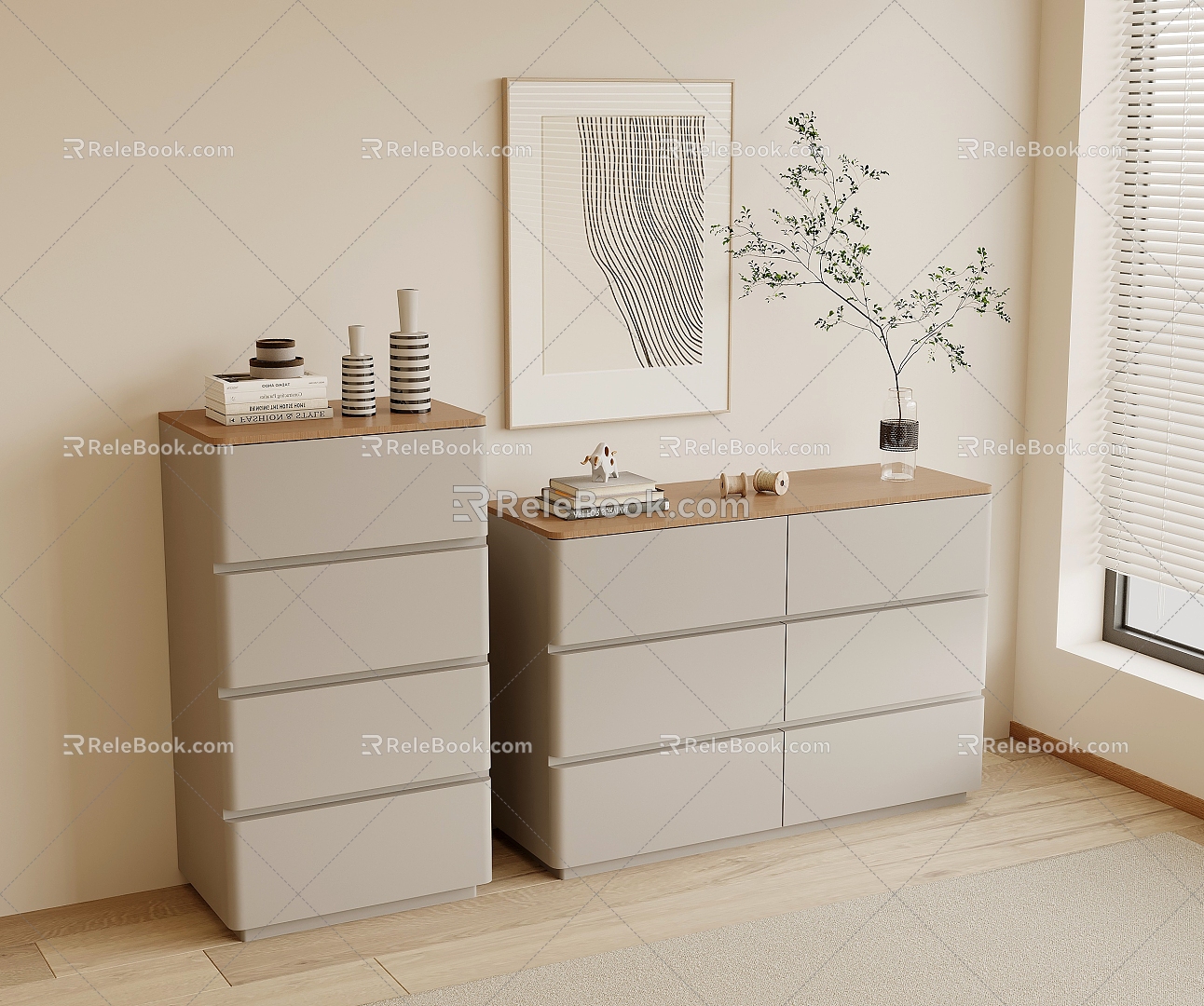 Entrance Cabinet Side Cabinet Bucket Cabinet 3d model