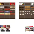 Retail Display Shelves With Multi Tiered Racks Holding Various Beverages And Snacks In Store