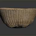 Handwoven Natural Wicker Basket Ideal For Household Storage And Decor