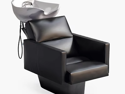 Luxury Black Leather Massage Chair With Modern Design And Comfortable Seating 3d model