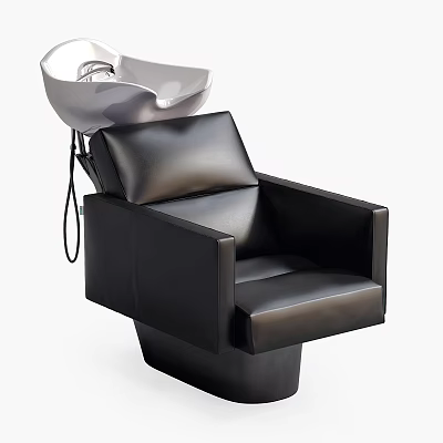 Luxury Black Leather Massage Chair With Modern Design And Comfortable Seating 3d model