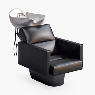 modern shampoo chair shampoo recliner 3d model