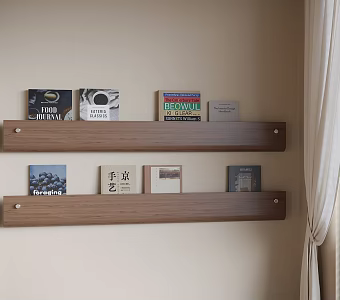 Modern Bookshelf Decorative Rack 3d model