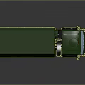 Green Military Truck With Heavy Duty Cargo Body And Multi Wheel Design