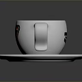 Everyday White Coffee Cup with Saucer and MIND THE FUTURE Logo Design