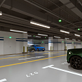 Modern parking garage 3d model