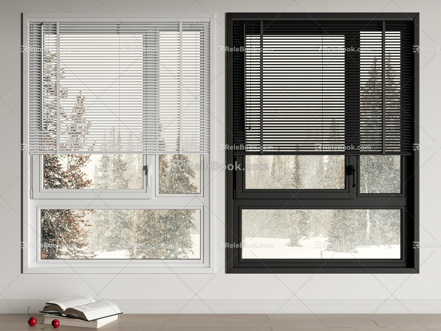 Window casement window blinds 3d model