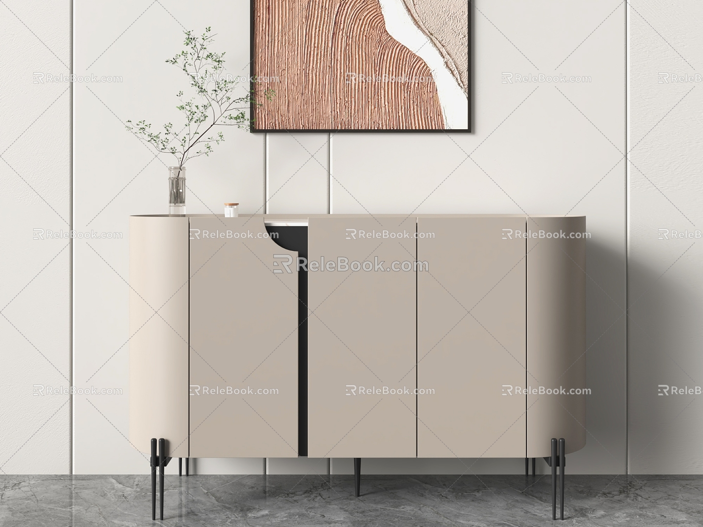 Modern Decorative Cabinet 3d model