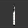 Detailed Space Rocket Models With Multiple Boosters For Cosmic Exploration 3d model