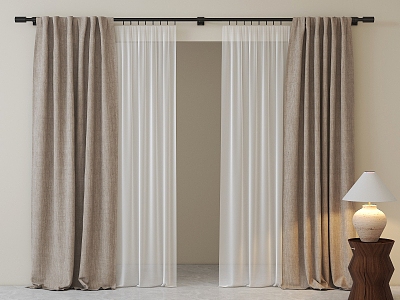 Silent curtains. 3d model