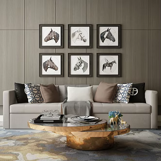 Sofa background wall 3d model