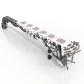 Mechanical Industrial Equipment With Metal Structure And Multiple Connected Parts
