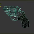 Modern Revolver Firearm With Black Grip And Tactical Design Features