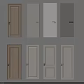 Various Styles of Hinged Doors in Neutral Colors and Simple Panel Designs for Home Interiors