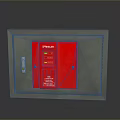Industrial Equipment Featuring Grey Metal Cabinet Red Panel SPINNER Indicator Lights And Buttons