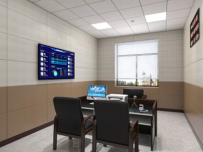 Modern Interrogation Room 3d model