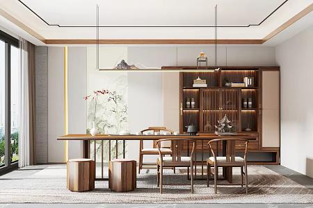 New Chinese Tea Room 3d model