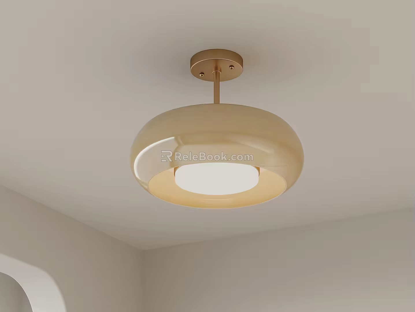 010 ceiling lamp cream wind chandelier ceiling lamp 3d model