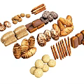 Assorted Baked Goods Collection Featuring Croissants Cookies Rolls And Chocolate Treats