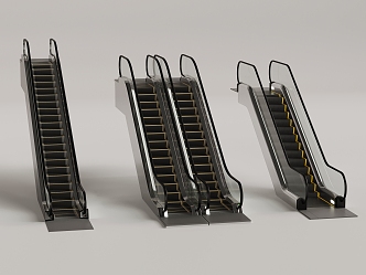 Modern Escalator Elevator Escalator Lift 3d model