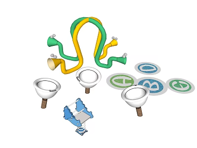 Children's activity equipment Modern play equipment 3d model
