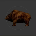 Artistic Brown Bear Sculpture With Textured Fur And Sharp Claws In Standing Pose