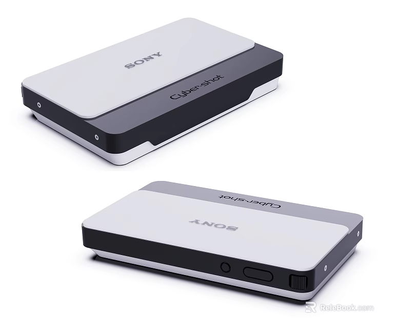 Sony Smart TV With External Blu-ray Player Devices For Home Entertainment Setup 3d model