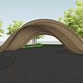 New Chinese Style Gallery Frame Bamboo Landscape Gallery 3d model