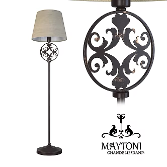 Vintage floor lamp Maytoni floor lamp rustika house 3d model